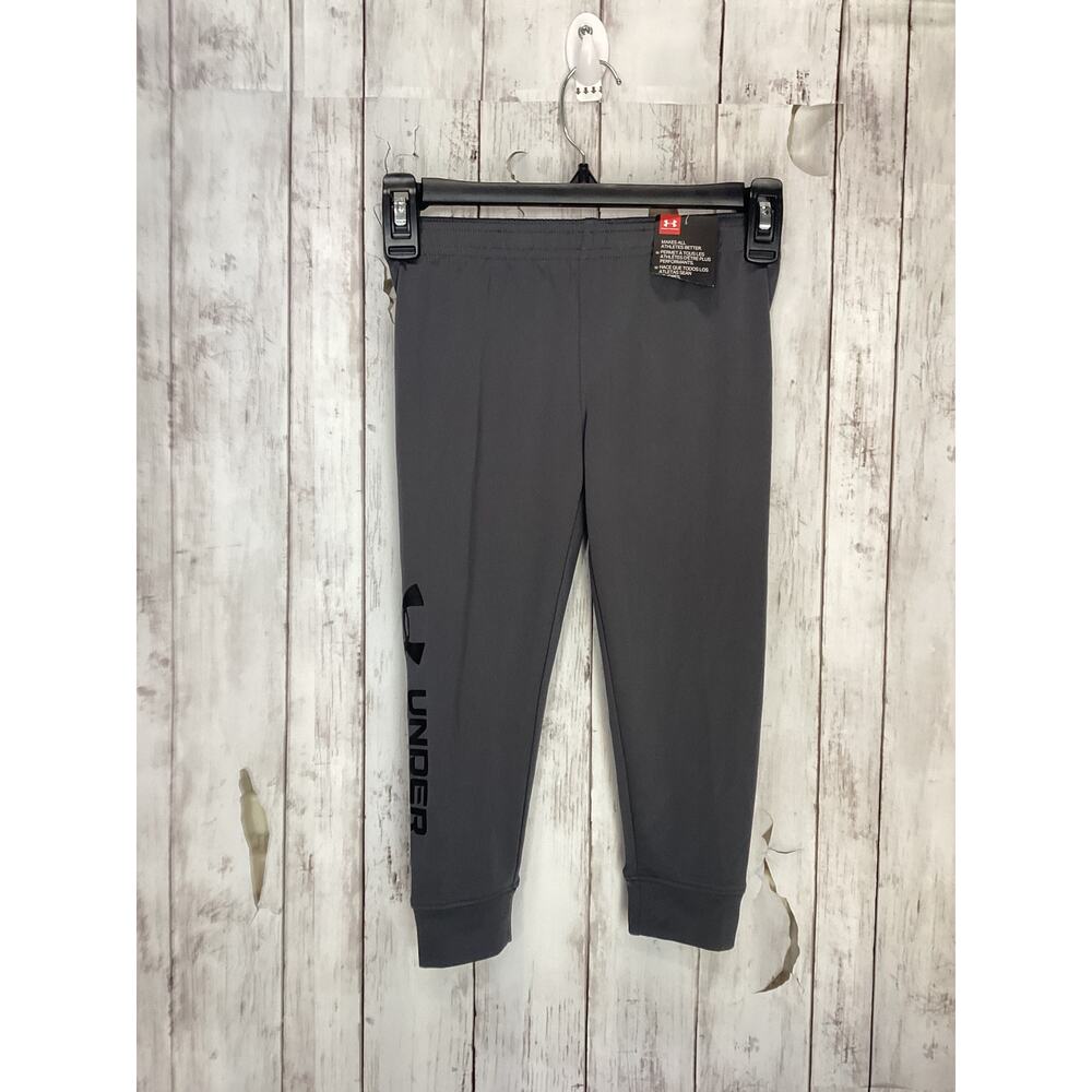 Under Armour Kids Boys Gray Rival Fleece Joggers Elastic Waist Size 3T